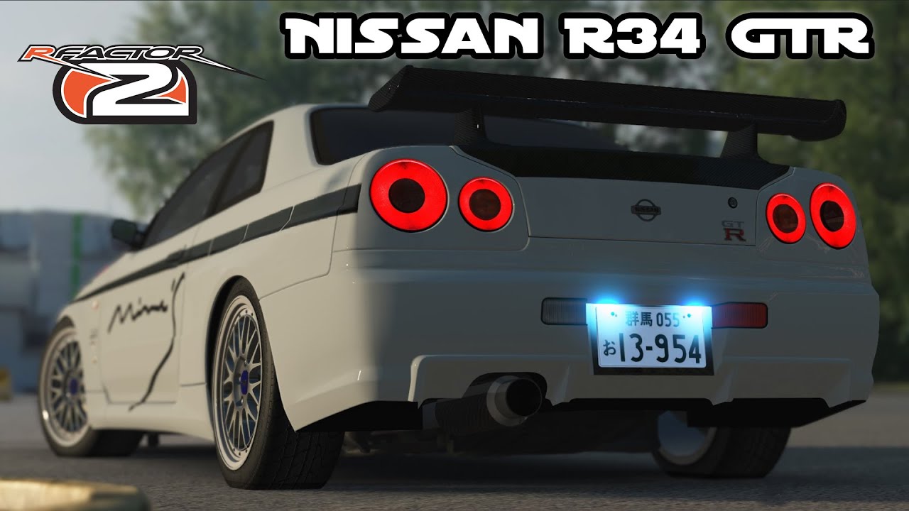 Nissan R34 GTR at Pukekohe Park Raceway – RFactor 2 – Super Ultra Wide Screen 4K