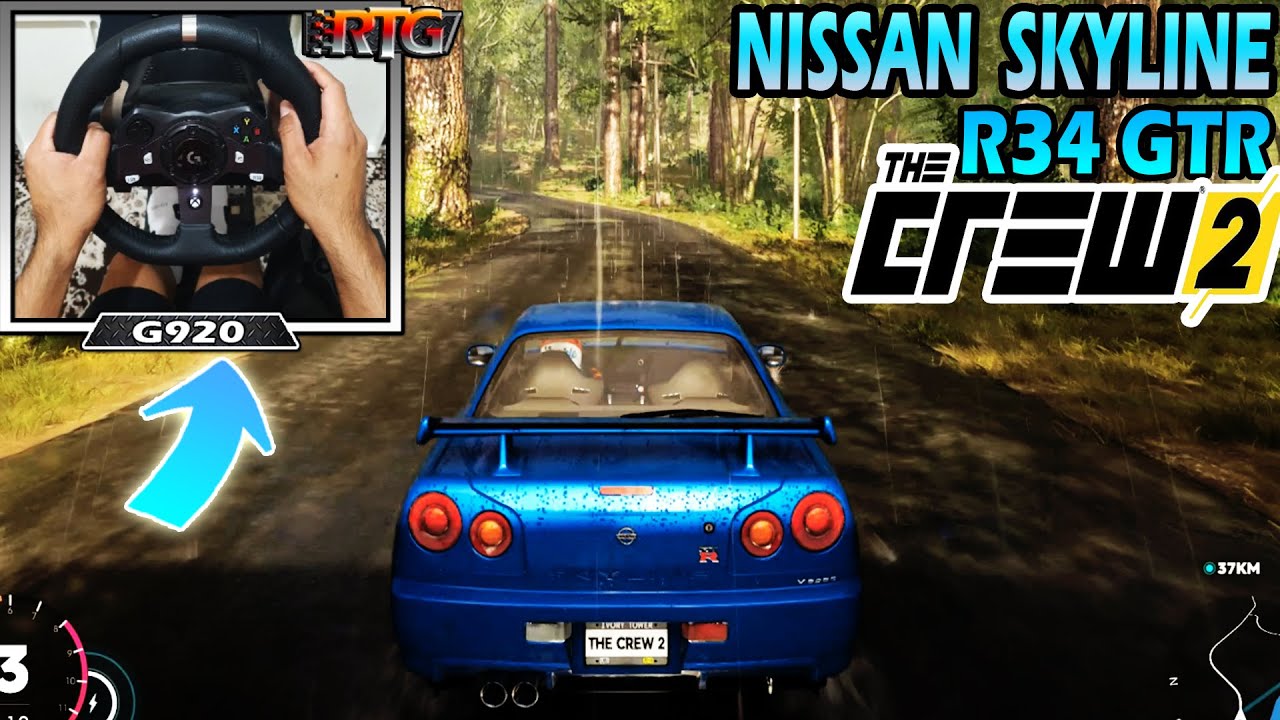 Nissan Skyline R34 GTR – The Crew 2 | Logitech g920 Steering Wheel + Shifter Gameplay