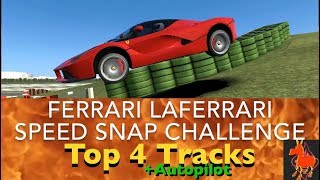 Real Racing 3 RR3 Ferrari LaFerrari Speed Snap Challenge: Top 4 Tracks and Autopilot