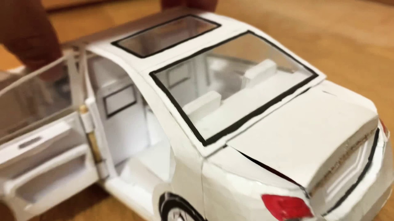 ベンツSクラスを画用紙で作ってみた　I made a Benz S class with drawing paper #ペーパークラフト　#ベンツ　#車