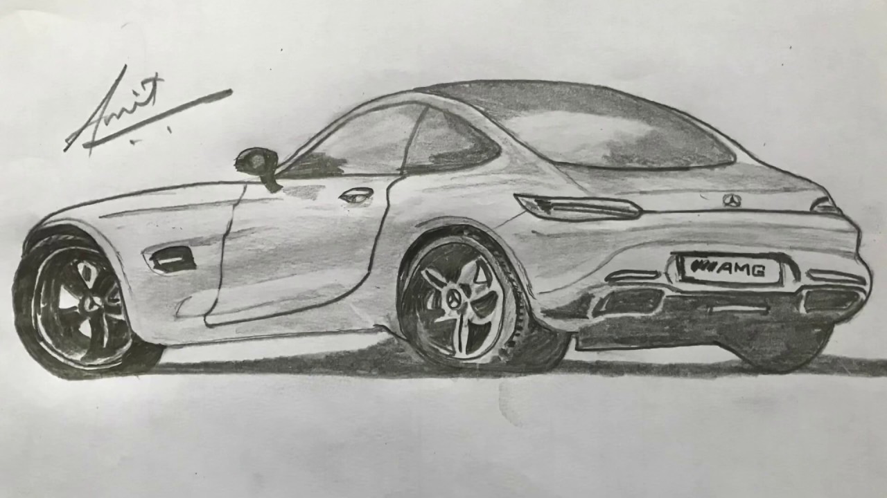 Sketching Mercedes Benz SLS AMG