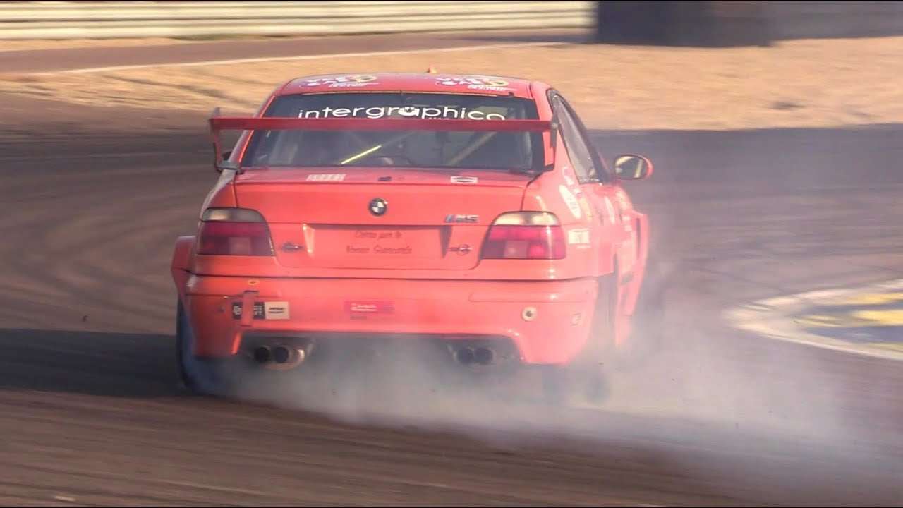 Supercharged BMW M5 E39 drifting, on board & V8 sound