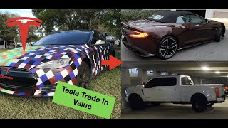 Used Tesla Model S Trade In Value for Aston Martin Vanquish S & F250 Super Duty | Vlog 411