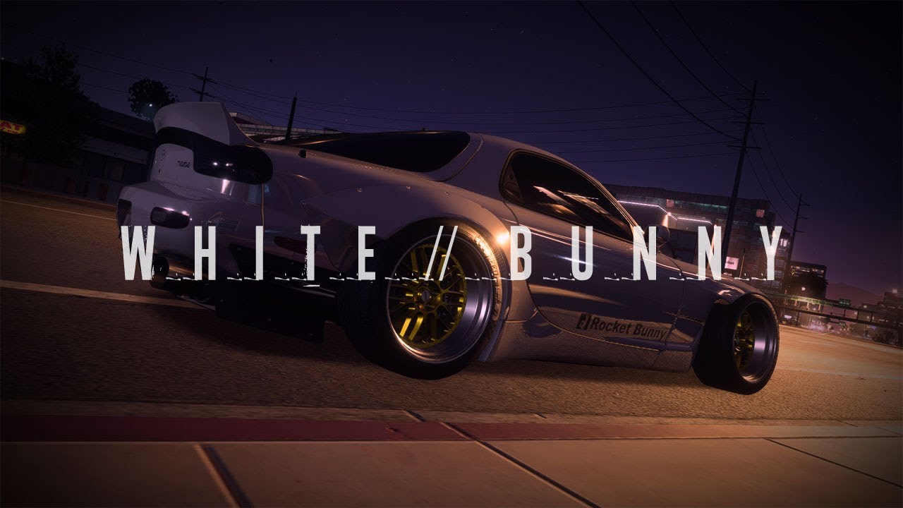 WHITE BUNNY // Rocket Bunny Mazda RX7 & BMW M3 (E30) // Need for Speed Cinematic