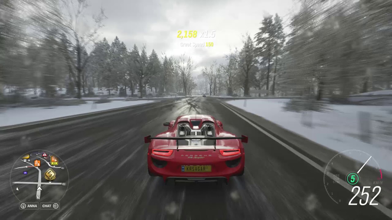 Winter driving a Porsche 918 Spyder | clean driving trial | Forza Horizon 4 | 300+ kmph