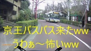 ドライブレコーダー　深大寺参道と京王バスと小田急バスとトリシティ