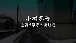 【ドライブレコーダー】小樽、雪舞う早春の堺町通