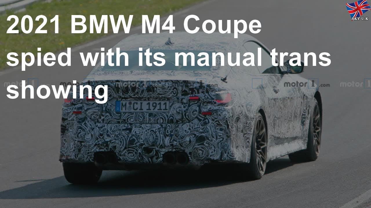 2021 BMW M4 Coupe spied with its manual trans showing