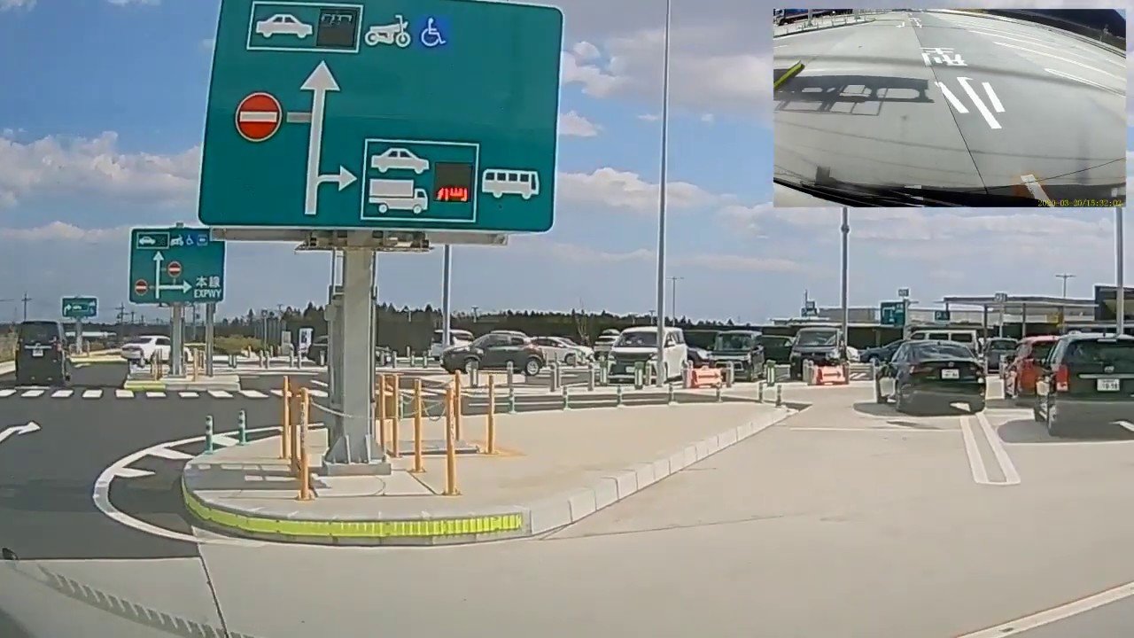 BGM付！フロント・リアカメラ「高速道路走行動画」ドライブレコーダー映像♪
