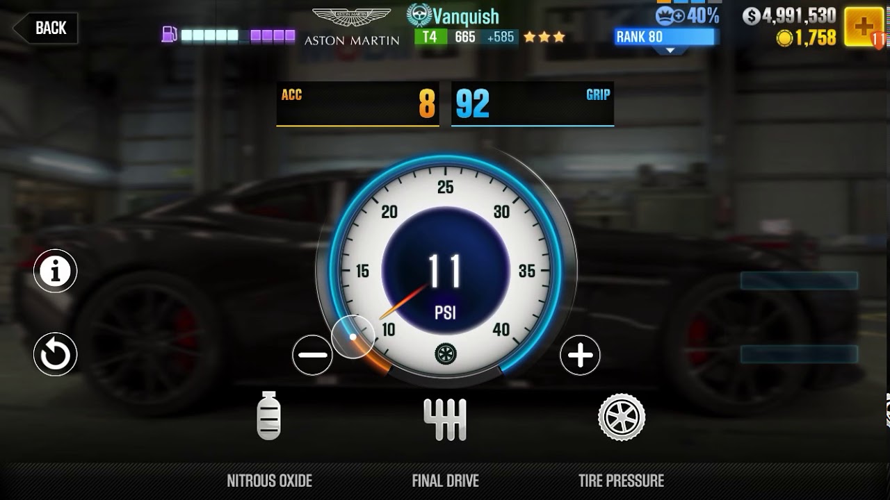 CSR2 – AM Vanquish – Tune & Shift Pattern for a very solid 12.7 *APRIL 2020*