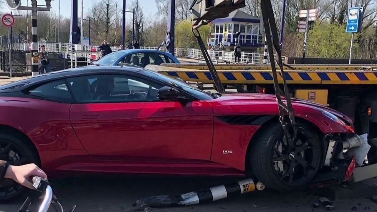 Crashed Aston Martin DBS Superleggera in Doetinchem, Netherlands. 🇳🇱😢⁠⠀