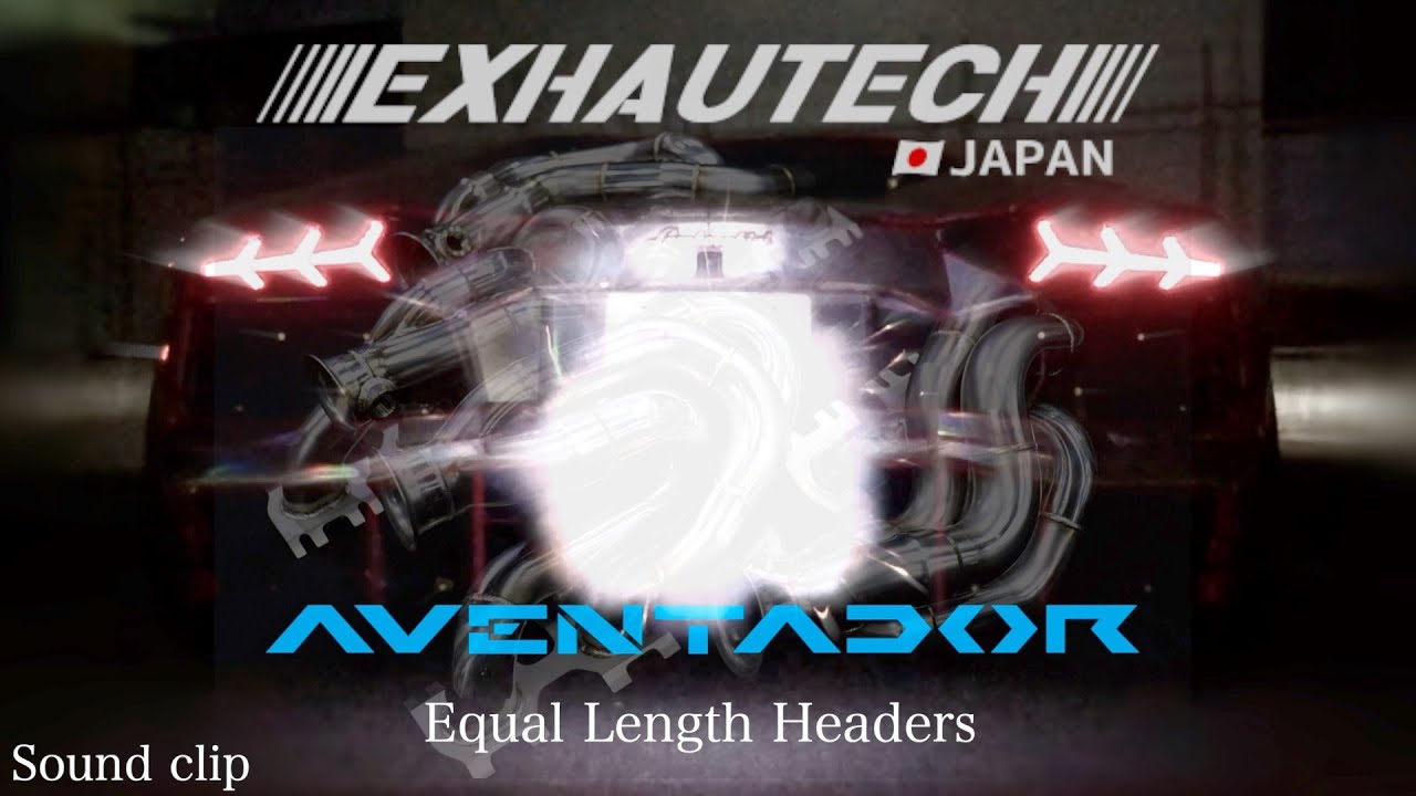 ランボルギーニアヴェンタドール 超高音/等長エキマニ EXHAUTECH Japan Lamborghini AVENTADOR Equal length headers exhaust sound