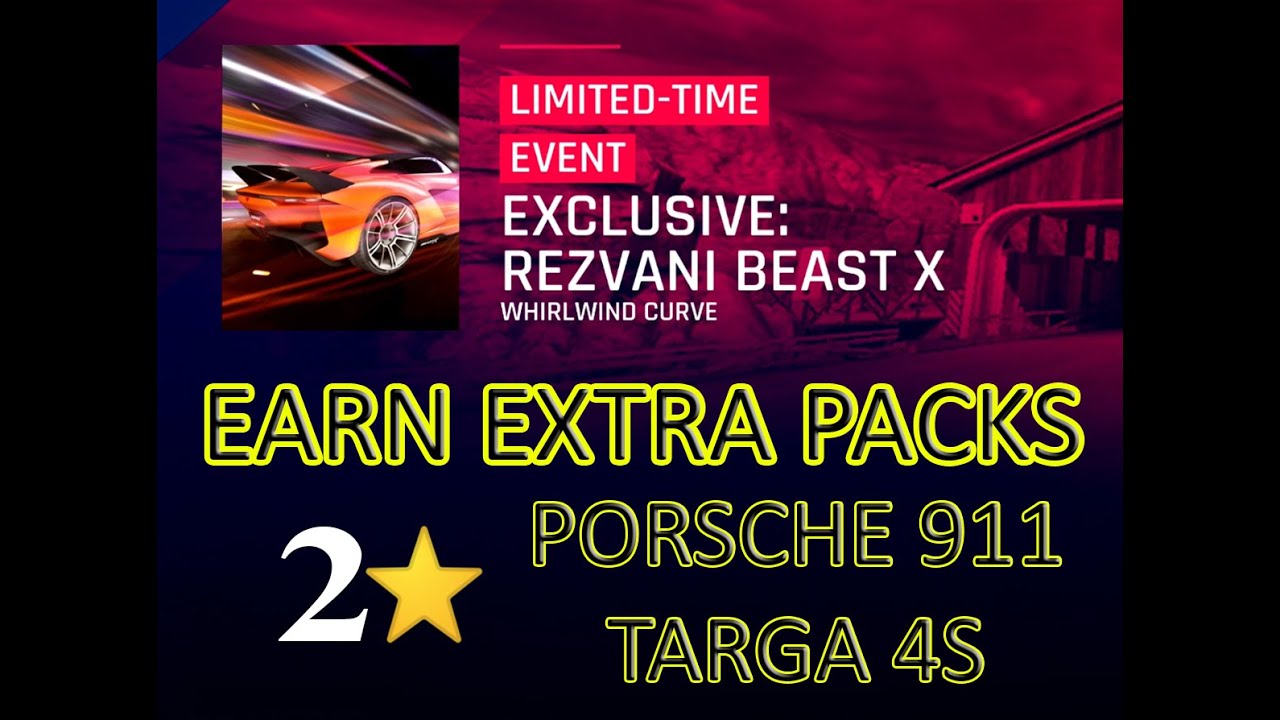 Exclusive: Rezvani Beast X | 2★ Porsche 911 Targa 4S  | 01:39.603 |  TOUCHDRIVE | Asphalt 9