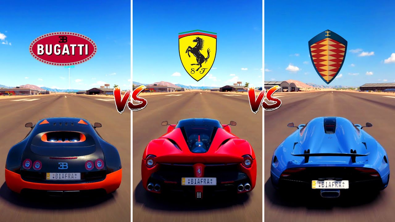 Forza Horizon 3 Battle: Koenigsegg Regera Vs Ferrari Laferrari Vs Bugatti Veyron