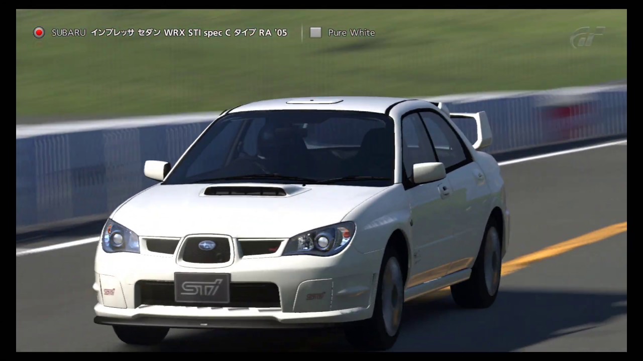 【GT5】 スバル インプレッサ セダン WRX STI スペック C タイプ RA ’05 【DEMO】,Pure White