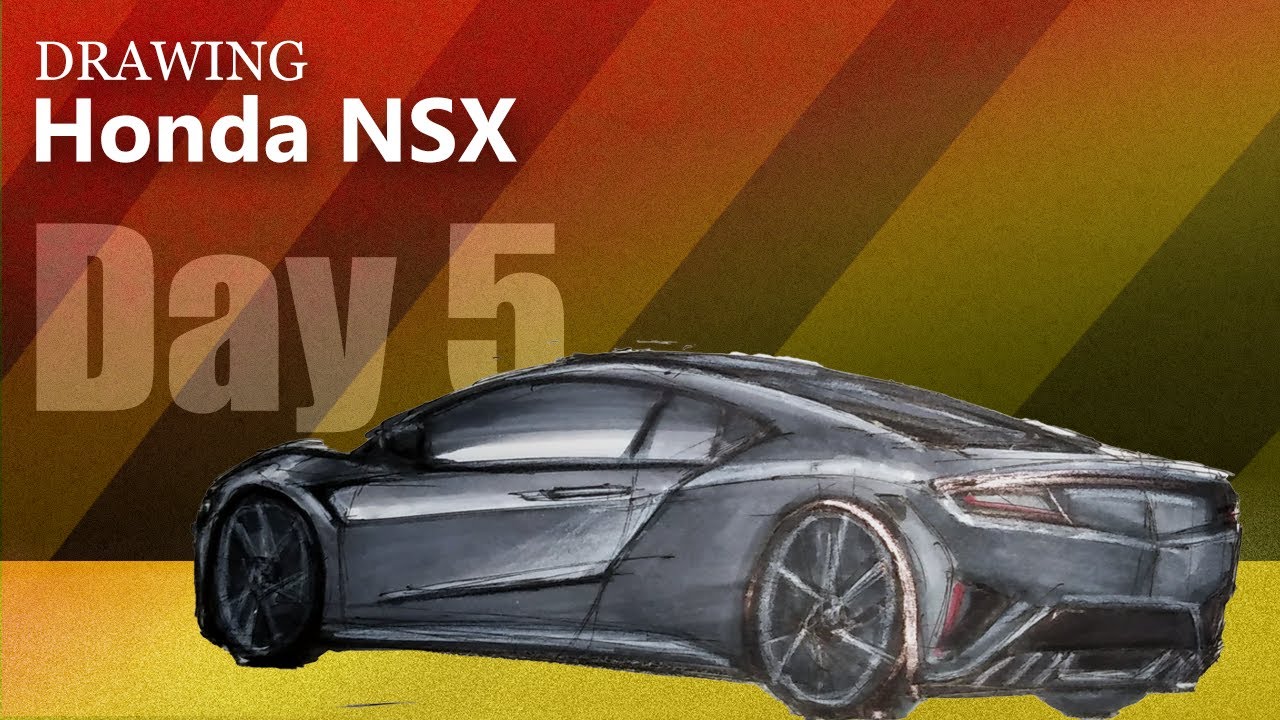 Honda NSX | Drawing Back Perspective view