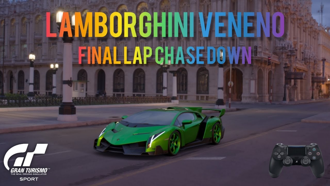 Lamborghini Veneno Final Lap Chase Down