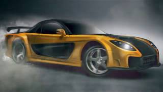 MAZDA RX7 VEILSIDE FAST AND FURIOUS SPEED PAINT