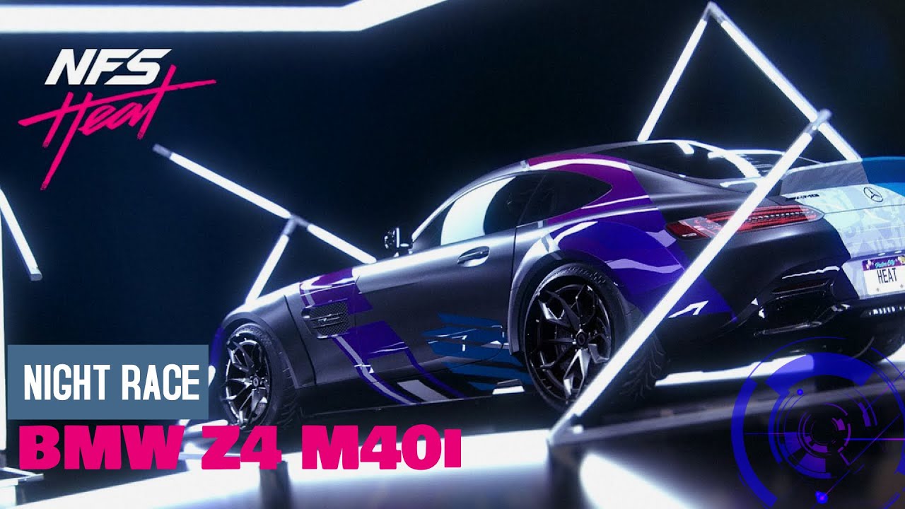 NFS Heat - Customized Blue BMW Z4 M40i Night Race
