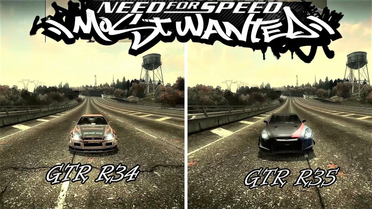 NFS Most Wanted 2005 : NISSAN SKYLINE GT-R R34 VS NISSAN GT-R R35 (WHICH IS FASTEST?)