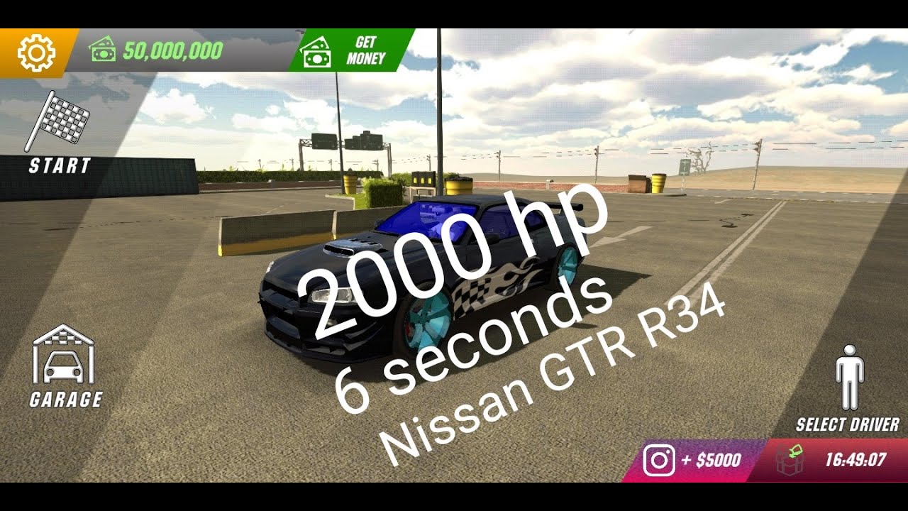 Nissan GTR R34 car parking multiplayer