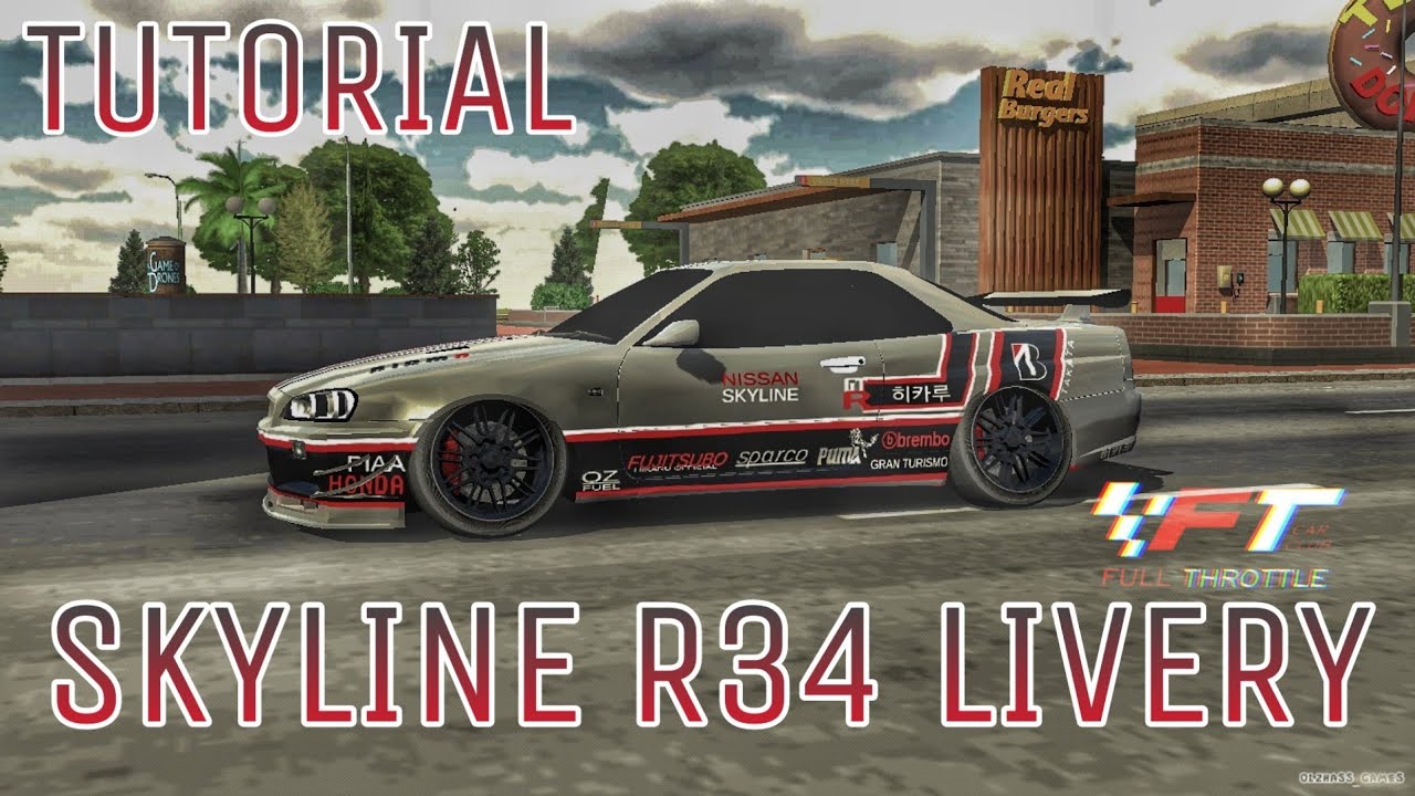 Nissan Skyline GT-R R34 Livery | Tutorial (CarParkingMultiplayer)