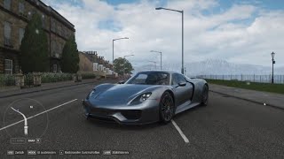 Porsche 918 Car Simulator Forza Horizon Game Realistic Mod Driving From Steering Side View 2020