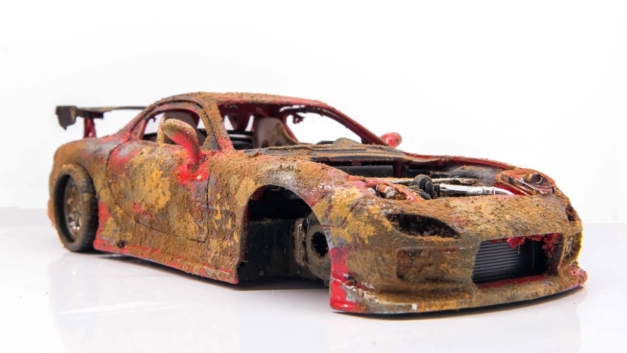 Restoration Abandoned Mazda RX7 Model Car - Full Proces