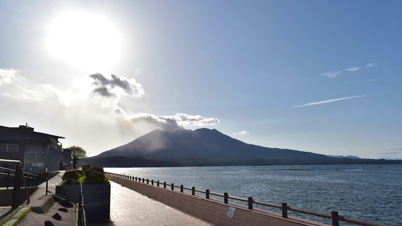 桜島タイムラプス Sakurajima Timelapse 北海道宗谷岬から車中泊日本一周の旅 Travel Around Japan with Drone