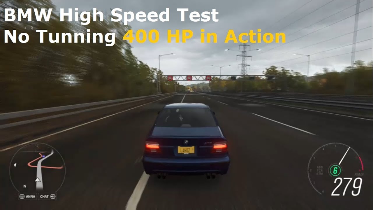 Stock 2003 BMW M5 E39 High Speed Test in Forza Horizon 4   V-MAX test at end on Highway