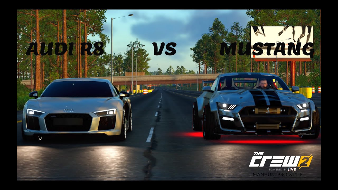 THE CREW 2 | AUDI R8 COUPE V10 PLUS VS MUSTANG GT FASTBACK |