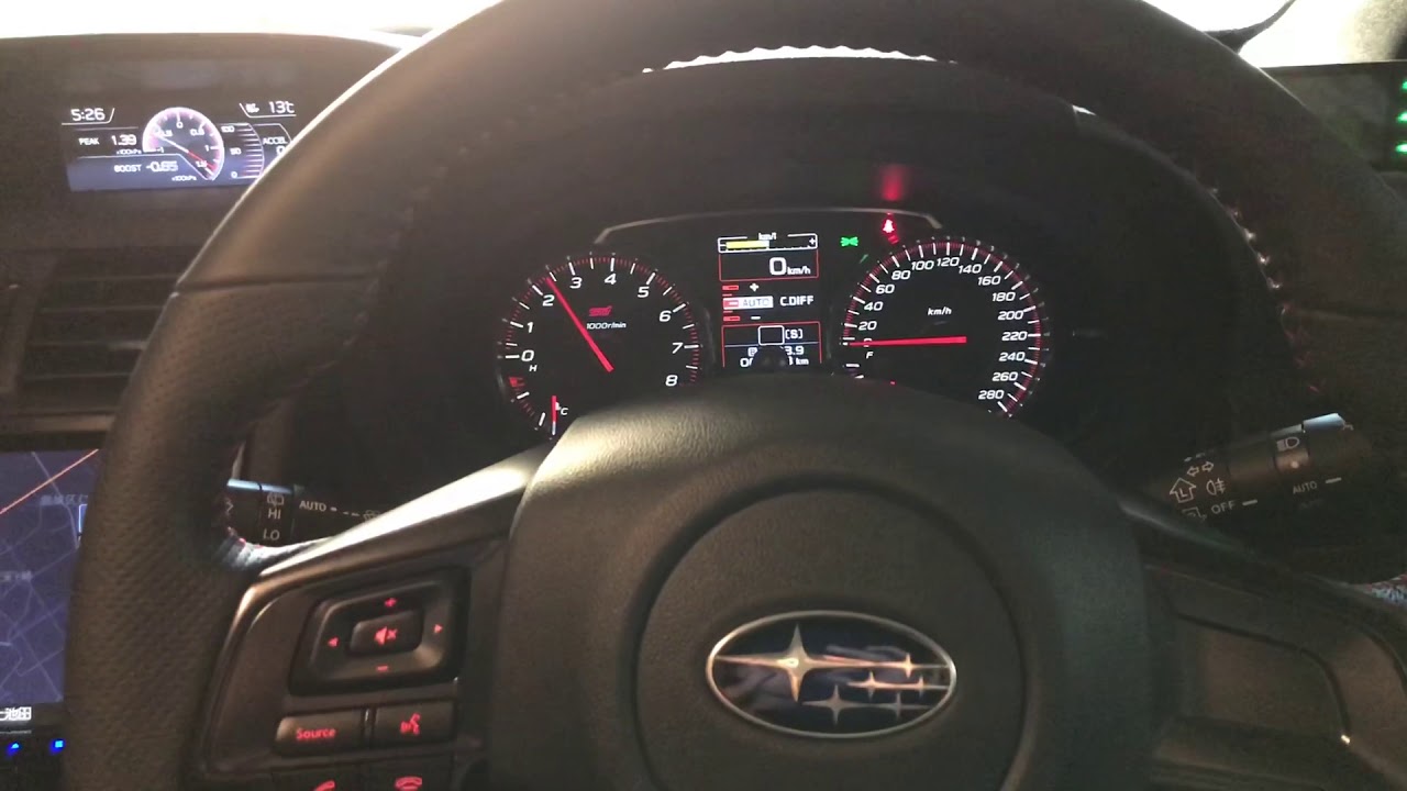 WRX sti VAB E型 車庫の中で吹かしてみた