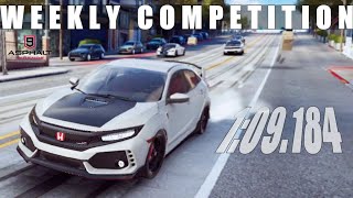 【asphalt9】Weekly Competition – The City by The Bay – HONDA CIVIC TYPE R – 1:09.184【アスファルト9】