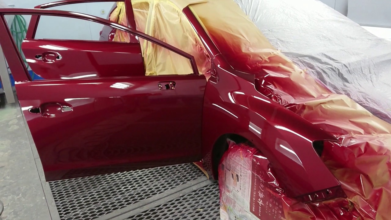 スバル　インプレッサー　右側面塗装　車の修理はカートピア石橋　島根県松江市