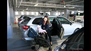 子育て家族向け駐車場を浜松市に開設…駐車幅はゆとりの1.5倍　大和ハウス×コンビ