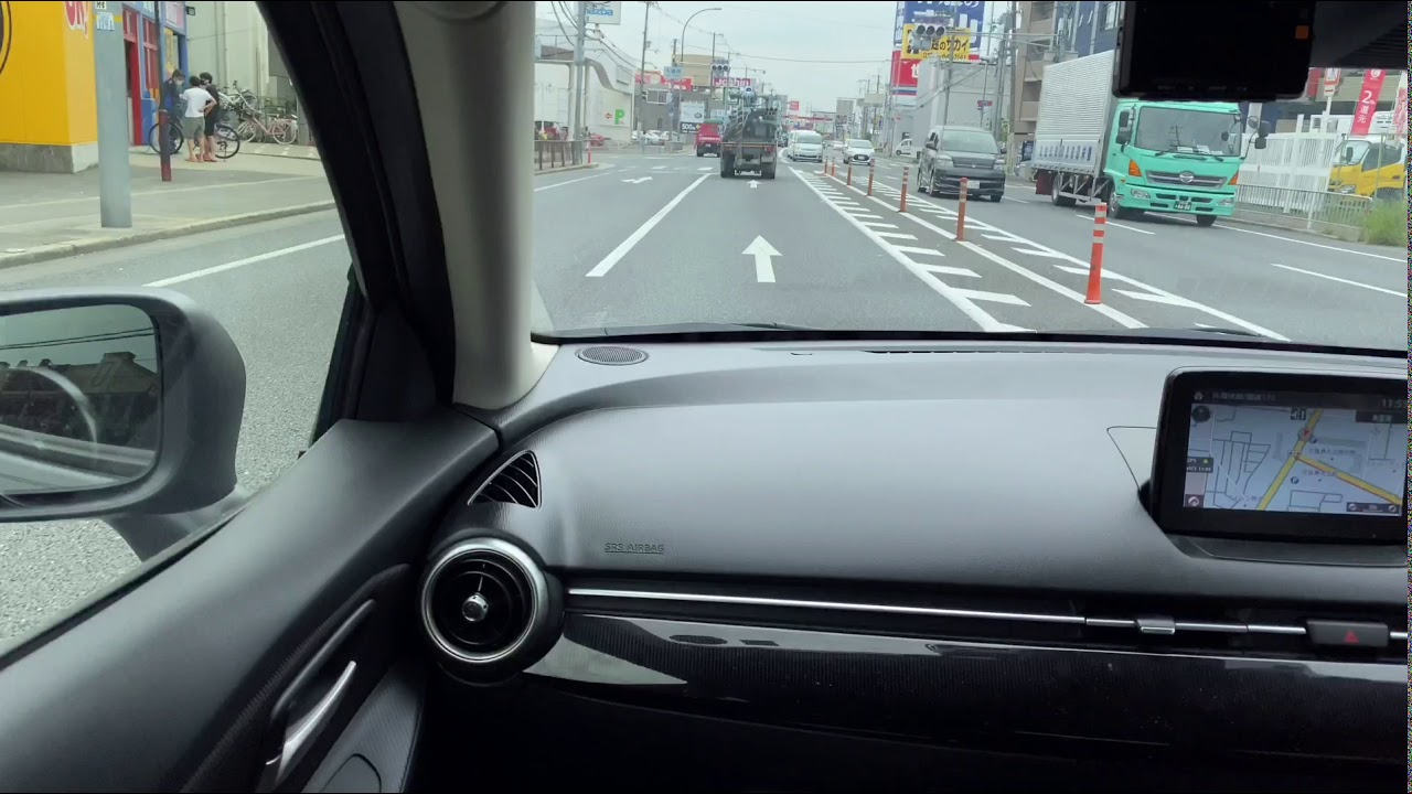 【ドライブ動画】マツダ2の車窓から、国道1号線ー外環状線【MAZDA2】
