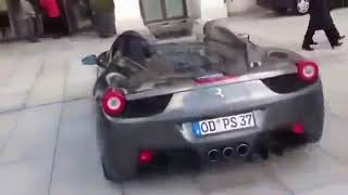 フェラーリ458イタリアのエンジン始動音＆カッコ良過ぎるエキゾースト音！！！