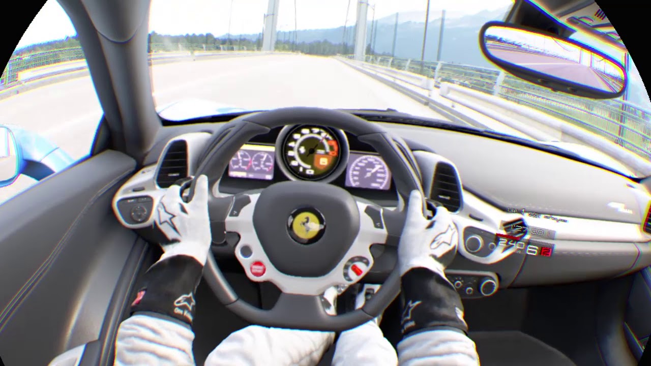 フェラーリ　458イタリア　でドリフトしたつもりになる動画　PSVR　グランツーリスモ®ＳＰＯＲＴ