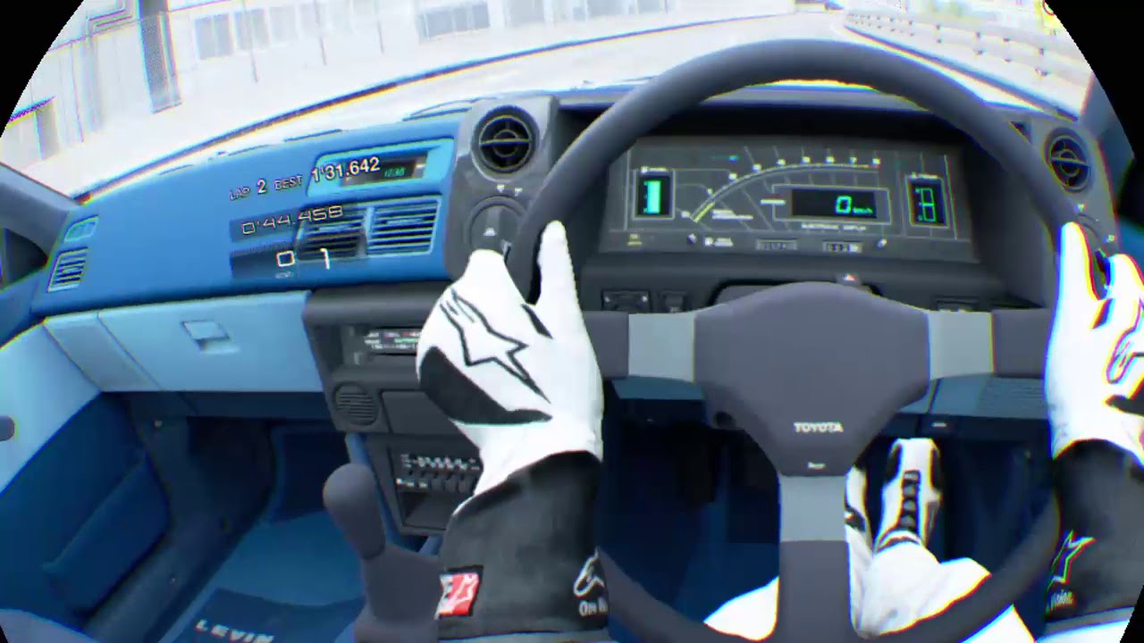 トヨタ　カローラレビン　AE86　で首都高速環状線　外回りでドリフトしたつもりになる動画　PSVR　グランツーリスモ®ＳＰＯＲＴ