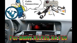 Android Screen BMW X3 F25 X4 F26 Navigation Update Wire Connection Retrofit