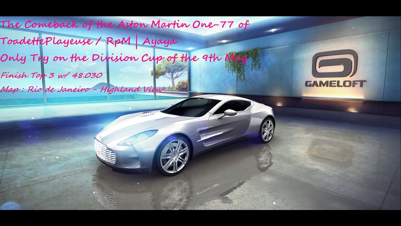 Asphalt 8: Airborne : Division Cup 9th May : 1st try w/ Aston Martin One-77 by ToadettePlayeuse
