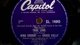 Bing Crosby & Grace Kelly (ビング・クロスビー&グレース・ケリー)1956年 78rpm record , HMV 102 phonograph