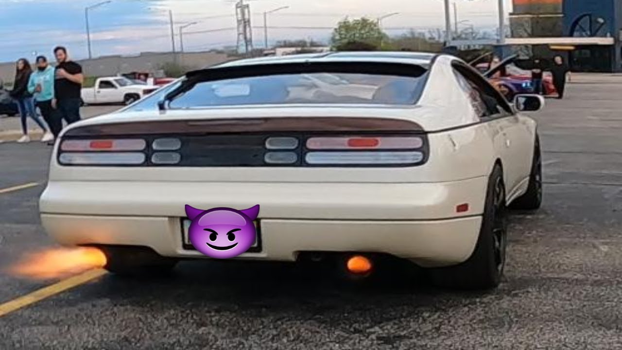 CRAZIEST CHICAGO CAR MEET! (Turbo Nissan 300ZX SHOOTS FLAMES, Stanced Mustang GT 5.0, + MORE)