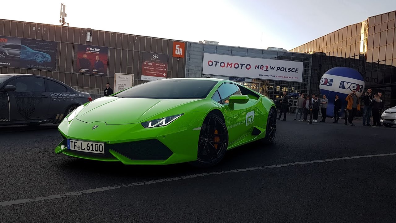 Carspotting in a Lamborghini Huracan (in Poznań) – Aventador S revs, Porsche GT2 RS, Ferrari…