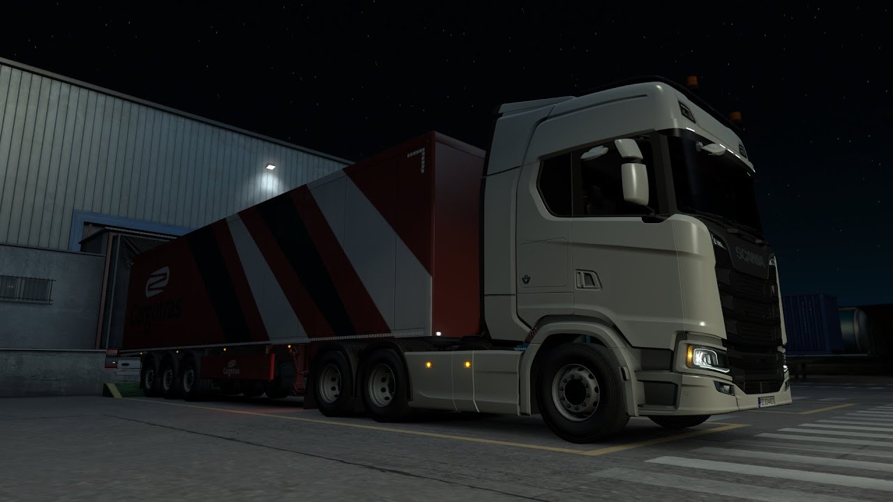 Euro Truck Simulator 2 右バック車庫入れ