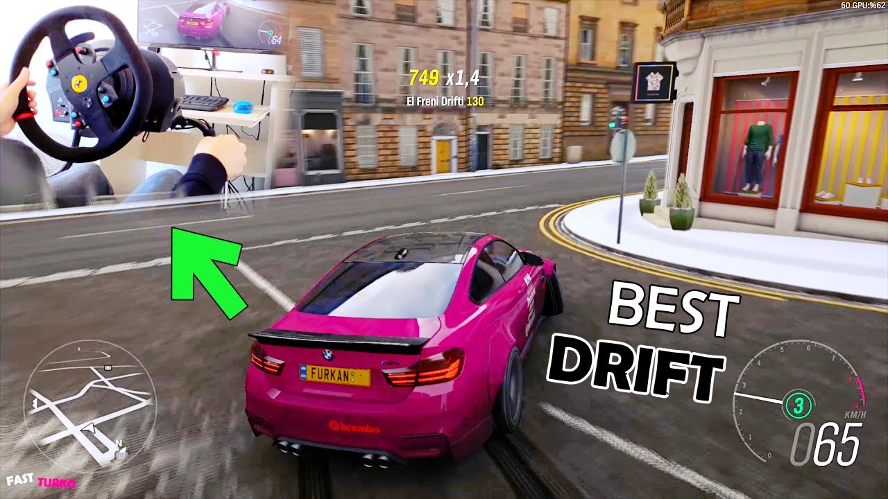 FORZA HORIZON 4 BEST DRIFT BMW M4 COUPE with T300 Steering Wheel Gameplay 4k