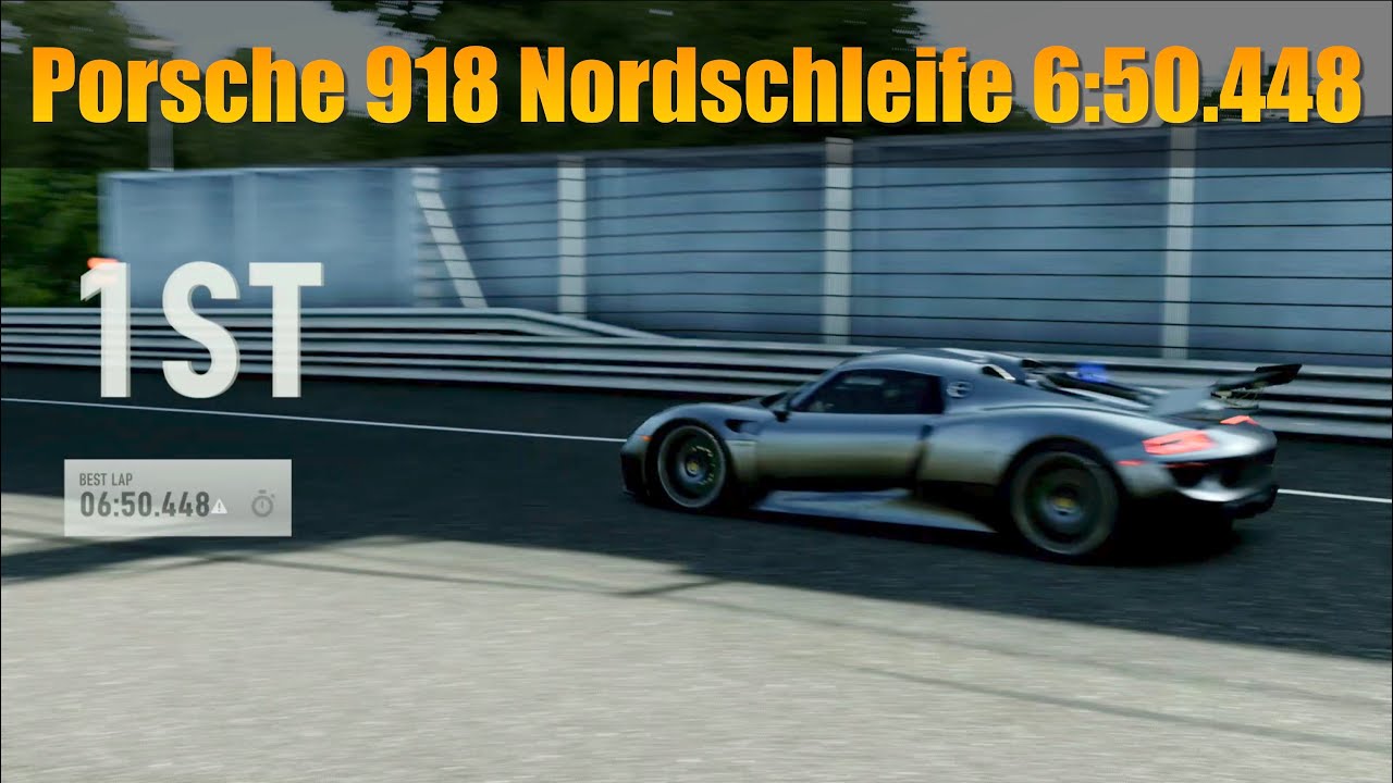 Forza 7 Porsche 918 Nordschleife 6:50.448 (No line no assist except ABS)