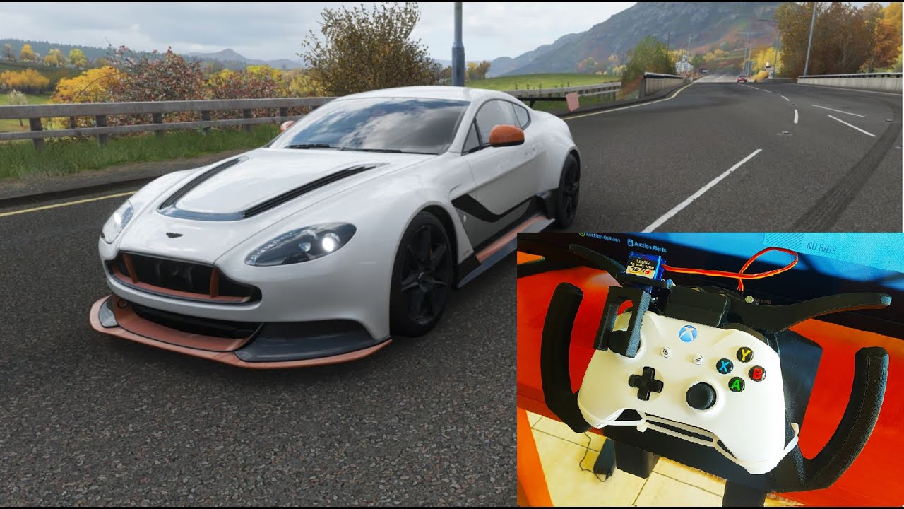 Forza Horizon 4 Aston Martin Vantage V12 (DIY Steering Wheel) Gameplay