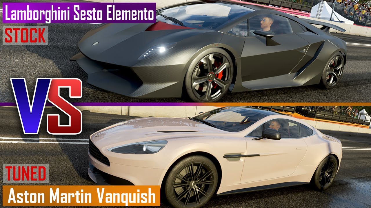 Forza Horizon 4 – LAMBORGHINI SESTO ELEMENTO VS ASTON MARTIN VANQUISH (Car Battle)