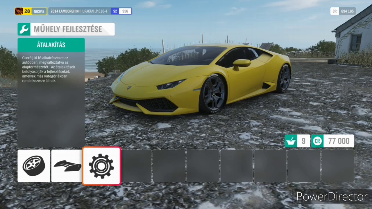 Forza horizon 4 #1 Kocsi tuning és teszt (car tuning & test) Lamborghini huracan LP 610-4 2014